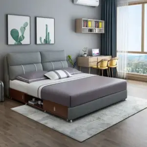 سرير مودرن مع اماكن تخزين متعددة 6 سرير مودرن مع اماكن تخزين متعددة