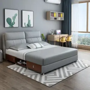 سرير مودرن مع اماكن تخزين متعددة 4 سرير مودرن مع اماكن تخزين متعددة