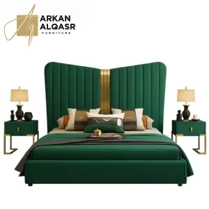 سرير مع 2 كمودينة بتصميم ملكي 7 سرير-1