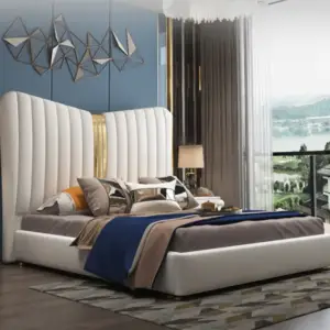 سرير مع 2 كمودينة بتصميم ملكي 2 سرير مع 2 كمودينة بتصميم ملكي