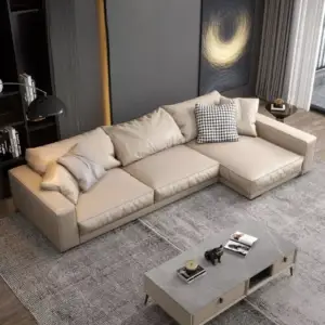 | كنب زاوية جلد مميزة بتصميم فاخر