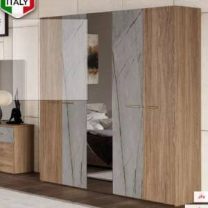 | خزانة ملابس 5 أبواب ومرآة من فيرو