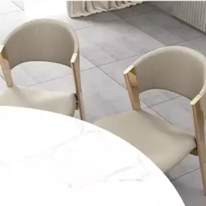 كرسي طاولة طعام بمسند مريح بتصميم فخم