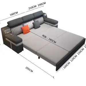 | كنب سرير مع مساحة تخزين فاخرة