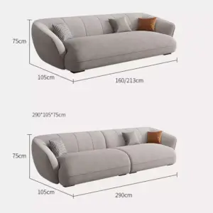 | كنب صاله مع ظهر منحني مريح وفخم