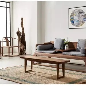 | كنب خشب ثنائي بتصميم حديث