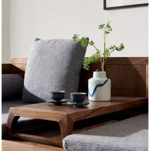 | كنب خشب ثنائي بتصميم حديث