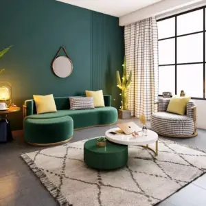 | كنب مودرن مخملي فاخر تعكس الأناقة والجودة