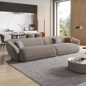 | كنب صاله مع ظهر منحني مريح وفخم