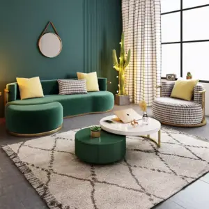 | كنب مودرن مخملي فاخر تعكس الأناقة والجودة