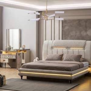 | طقم غرفة النوم الفاخرة بتصميم متين وألوان متنوعة