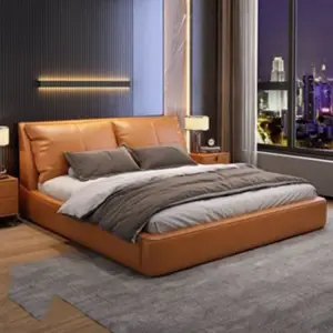 سرير جلد مميز بتصميم فاخر وانيق 5 سرير جلد مميز بتصميم فاخر وانيق