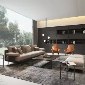 كنب فاخر بجلد إيطالي لمنزلك الراقي 4 كنب-1