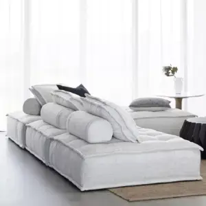 كنب زاوية مودرن قماش من تصميم رومانتي 6 كنب