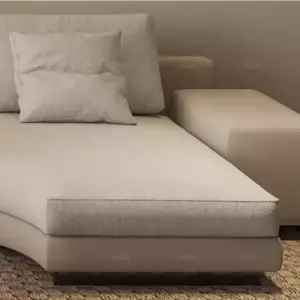 | كنب زاوية بضلع منحني بتصميم اوروبي