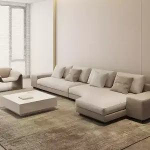 | كنب زاوية بضلع منحني بتصميم اوروبي