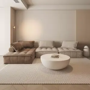كنب زاوية مودرن قماش من تصميم رومانتي 1 | كنب زاوية مودرن قماش من تصميم رومانتي