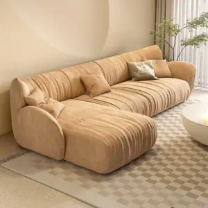 كنب زاوية أنيق مصنوع من خشب هندسي