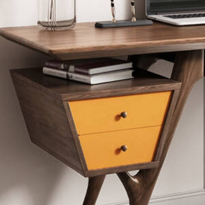 مكتب خشبي فاخر مع تصميم جانبي مودرن 4 | مكتب خشبي فاخر مع تصميم جانبي مودرن