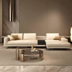 | كنب زاوية مودرن من جلد عالي الجودة