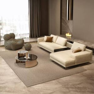 | كنب زاوية مودرن من جلد عالي الجودة