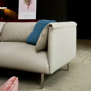 | كنب جلد موردن بتصميم أنيق