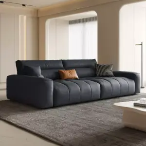 كنب جلد مودرن فاخرة لغرفة المعيشة 4 | كنب جلد مودرن فاخرة لغرفة المعيشة