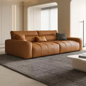 كنب جلد مودرن فاخرة لغرفة المعيشة 6 | كنب جلد مودرن فاخرة لغرفة المعيشة