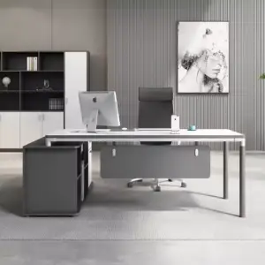 | مكتب مع وحدة جانبية بتصميم فاخر