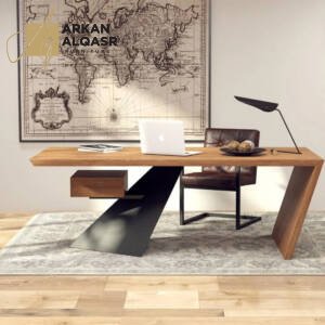 مكتب مائل بتصميم خشبي فاخر