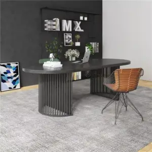 مكتب مع وحدة جانبية بتصميم فاخر