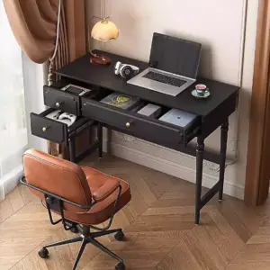 مكتب مودرن مع كرسي جلد 3 مكتب مودرن مع كرسي جلد