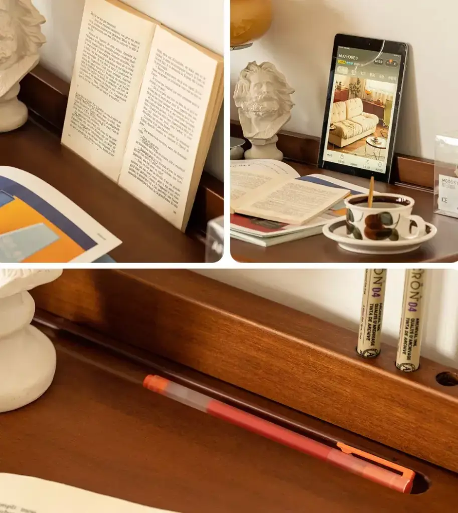 مكتب خشبي بتصميم بسيط و مميز