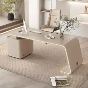 مكتب عصري مع اضاءة وكرسي فخم