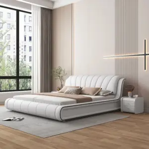 سرير نوم جلد مودرن