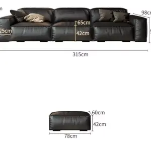 | كنب مودرن من جلد بتصميم ايطالي