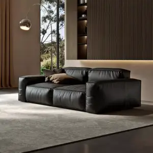 | كنب مودرن من جلد بتصميم ايطالي