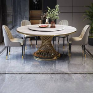 طاولة طعام بتصميم دائري فاخر 2 | طاولة طعام بتصميم دائري فاخر