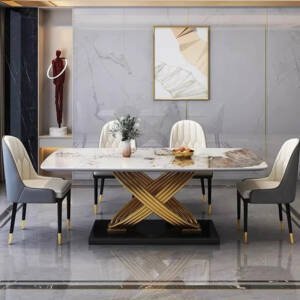 | طاولة طعام رخامية بتصميم مميز