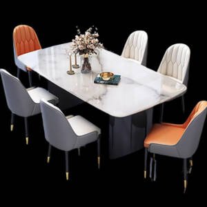 | طاولة طعام رخامية بتصميم فخم وشيك