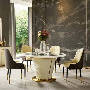 طاولة طعام رخام فاخرة علي الطراز الأوروبي 2 | طاولة طعام رخام فاخرة علي الطراز الأوروبي