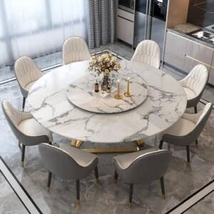| طاولة طعام رخام مستديرة