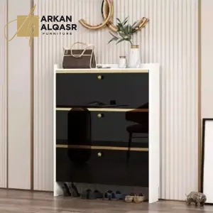 خزانة احذية 3 ارفف بتصميم فاخر 5 خزانة احذية 3 ارفف بتصميم فاخر