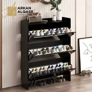 خزانة احذية 3 ارفف بتصميم فاخر 4 خزانة احذية 3 ارفف بتصميم فاخر