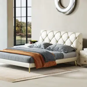 سرير اوروبي بتصميم حديث مع 2 كومودينة