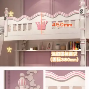 | سرير أطفال كوين فاخر – تصميم فاخر مبطن – قاعدة خشبية متينة – متوفر بألوان متعددة