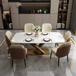 | طاولة غرفة طعام رخامية فاخرة