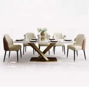 | طاولة غرفة طعام رخامية فاخرة