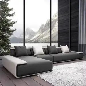 | كنب زاوية بتصميم منخفض مودرن