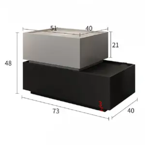 | طاولة جانبية مودرن 2 درج بتصميم متدرج